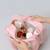 Cosmetic bag makeup pouches for brush accessories with handle waterprof travel wash bag toiletry storage organizer peach