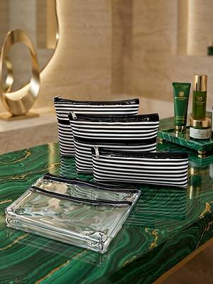 Cosmetic bag makeup pouches for brush accessories with handle waterprof travel wash bag toiletry storage organizer black 3