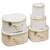 Makeup storage box travelling vanity cosmetic toiletry bag  jewellery case wardrobe organizer pouches set of 5 white