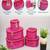 Makeup storage box travelling vanity cosmetic toiletry bag  jewellery case wardrobe organizer pouches set of 5 pink