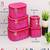 Makeup storage box travelling vanity cosmetic toiletry bag  jewellery case wardrobe organizer pouches set of 5 pink