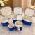 Makeup storage box travelling vanity cosmetic toiletry bag  jewellery case wardrobe organizer pouches set of 5 blue