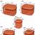 Makeup storage box travelling vanity cosmetic toiletry bag  jewellery case wardrobe organizer pouches set of 5 peach