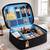 Cosmetic makeup kit storage toiletry travel accessories bag for jewellery vanity travel organizer adjustable black