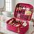 Cosmetic makeup kit storage toiletry travel accessories bag for jewellery vanity travel organizer adjustable pink