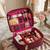 Cosmetic makeup kit storage toiletry travel accessories bag for jewellery vanity travel organizer adjustable maroon