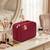 Cosmetic makeup kit storage toiletry travel accessories bag for jewellery vanity travel organizer adjustable maroon