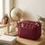 Cosmetic makeup kit storage toiletry travel accessories bag for jewellery vanity travel organizer adjustable maroon