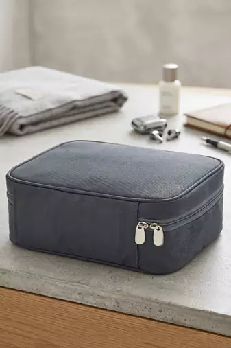 Cosmetic makeup kit storage toiletry travel accessories bag for jewellery vanity travel organizer adjustable grey
