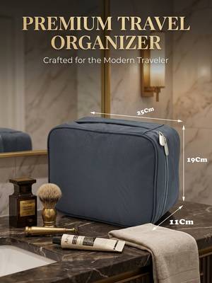 Cosmetic makeup kit storage toiletry travel accessories bag for jewellery vanity travel organizer adjustable grey 4