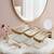 Makeup storage box traveling vanity cosmetic toiletry bag jewellery case wardrobe organizer pouches set of 3 gold
