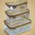 Makeup storage box traveling vanity cosmetic toiletry bag jewellery case wardrobe organizer pouches set of 3 gold