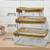 Makeup storage box traveling vanity cosmetic toiletry bag jewellery case wardrobe organizer pouches set of 3 gold