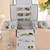 Makeup storage box travelling vanity cosmetic toiletry bag necklace wardrobe organizer jewellery pouch for women grey