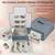 Makeup storage box travelling vanity cosmetic toiletry bag necklace wardrobe organizer jewellery pouch for women grey