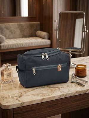 Toiletry organizer bag dopp kit washbag for men cosmetics pouch for women- travelling storage pouches grey 3
