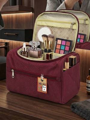 Toiletry organizer bag dopp kit washbag for men cosmetics pouch for women- travelling storage pouches maroon 4