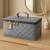 Makeup jewellery organizer locker box necklaces earring ring chains case cosmetic travel storage bag with 7 pouch (grey)