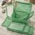 Makeup jewellery organizer locker box necklaces earring ring chains case cosmetic travel storage bag with 7 pouch (mint)