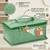 Makeup jewellery organizer locker box necklaces earring ring chains case cosmetic travel storage bag with 7 pouch (mint)