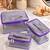 Makeup storage travelling vanity cosmetic toiletry bag necklace wardrobe organizer jewellery pouch for women set 3purple