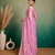 Pink Embroidery Floral Moti Beats Work And Gold Span (Organza) Fabric Saree With Unstitched Blouse 