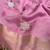 Pink Embroidery Floral Moti Beats Work And Gold Span (Organza) Fabric Saree With Unstitched Blouse 