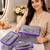 Makeup storage travelling vanity cosmetic toiletry bag necklace wardrobe organizer jewellery pouch for women set 3purple