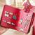 Earring organizer holder with foldable book design 42 pair earring jhumka organizer travel jewellery pouch (dark pink)