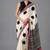 Beige printed satin saree with blouse