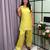 Lime cotton poly lace farshi salwar set