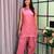 Pink cotton poly lace farshi salwar set