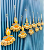 decorative diya gota ball hanging  wall hanging for main door decor (pack of 5)