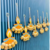 decorative diya gota ball hanging  wall hanging for main door decor (pack of 5)
