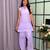 Lavender cotton poly lace farshi salwar set