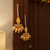 decorative diya gota ball hanging  wall hanging for main door decor (pack of 5)