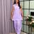 Lavender cotton poly lace farshi salwar set