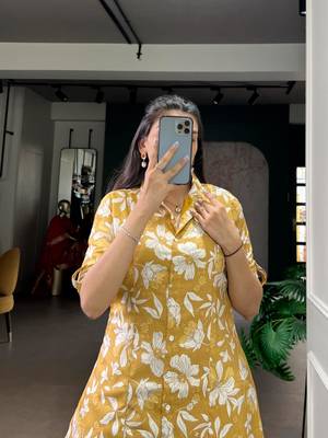 Yellow chanderi printed kurta set 3