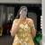 Yellow chanderi printed kurta set