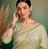 Pista Green Embroidery Floral Moti Beats Work And Gold Span (Organza) Fabric Saree With Unstitched Blouse 
