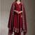 Maroon rayon embroidered kurta set