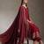 Maroon rayon embroidered kurta set