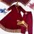 Maroon rayon embroidered kurta set