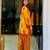 Yellow crepe printed farshi salwar set
