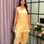 Yellow cotton poly lace farshi salwar set
