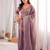 Purple cotton poly mirror work palazzo set