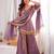 Purple cotton poly mirror work palazzo set
