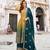 Yellow georgette readymade suit with jacquard print work