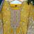 Yellow georgette readymade suit with jacquard print work