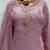 Lavender silk blend readymade suit with beads work